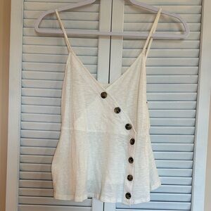 NWT American Eagle Stylish Cream Button-Down Women's Top